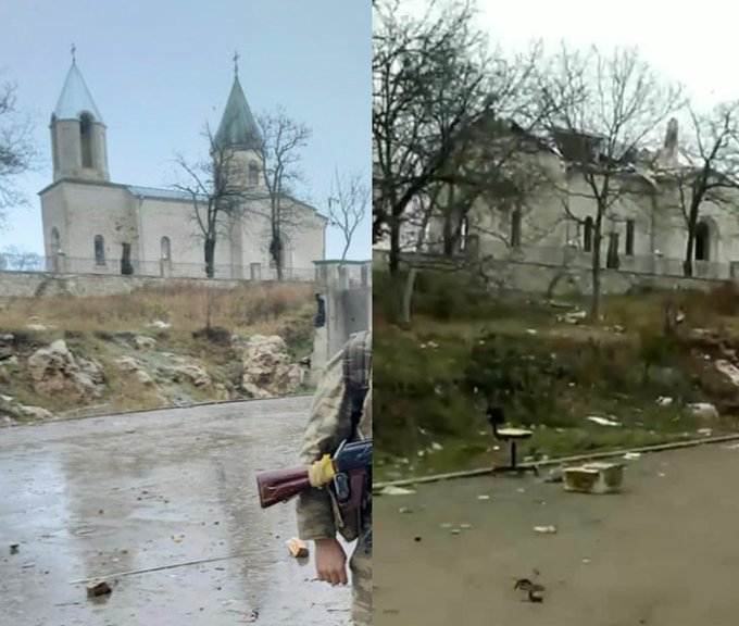Bergkarabach: Moslems beginnen mit Zerstörung von Kirchen