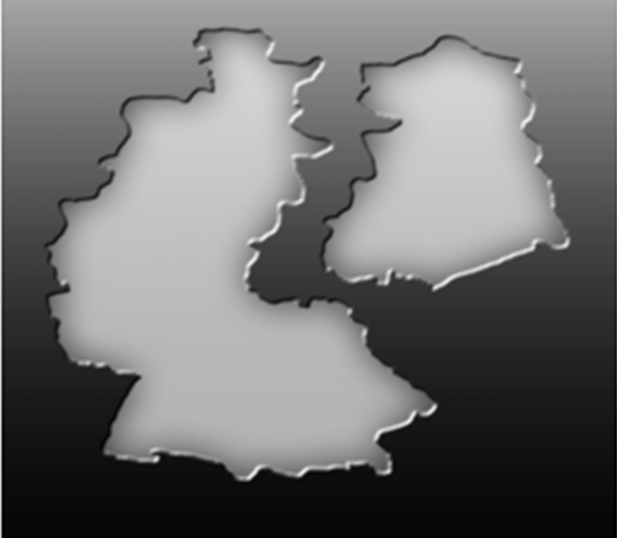 Karte Deutschland zweigeteilt