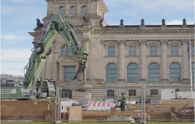 Reichstag graben baustelle